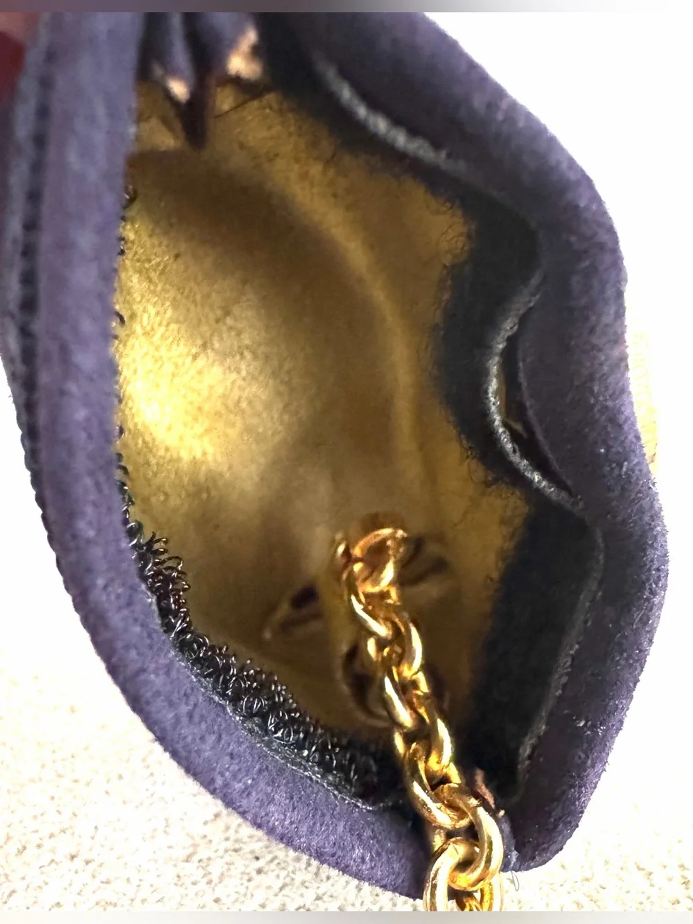 SALVATORE FERRAGAMO Gancini Suede Mini Coin Purse Key Pouch Italy